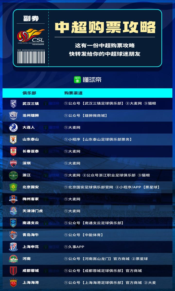 购票渠道：泰山FC、微信小程序【山东泰山足球俱乐部票务】